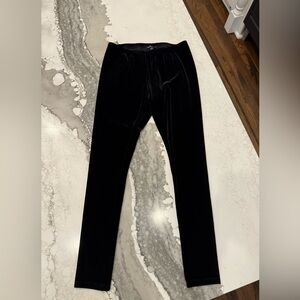 Eileen Fisher Women’s Black Velvet Low Rise Leggings